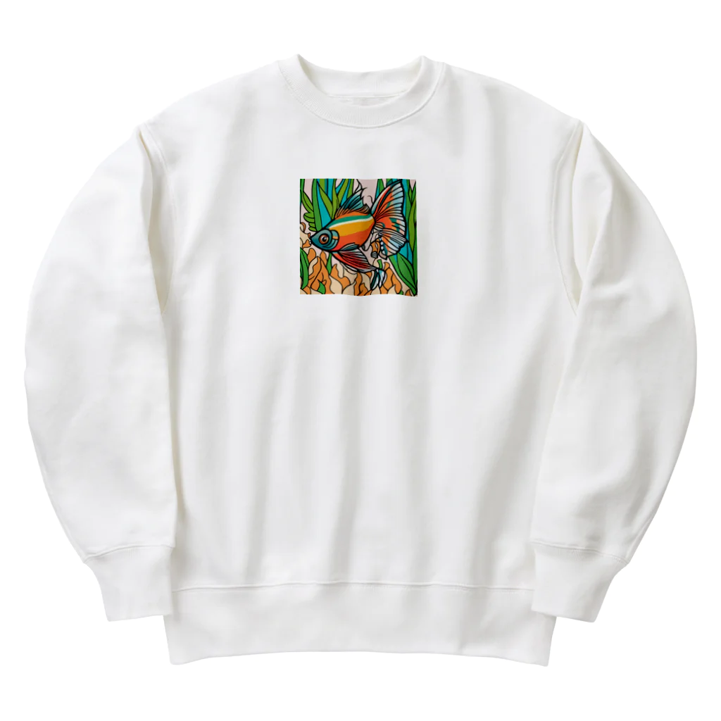 maoのアニメチックな魚 Heavyweight Crew Neck Sweatshirt