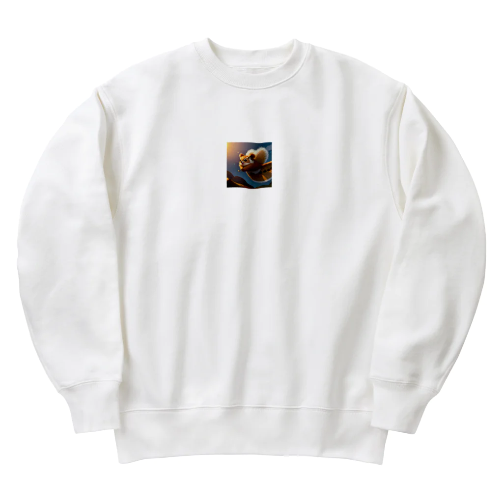 minipinのフクロウモモンガ Heavyweight Crew Neck Sweatshirt