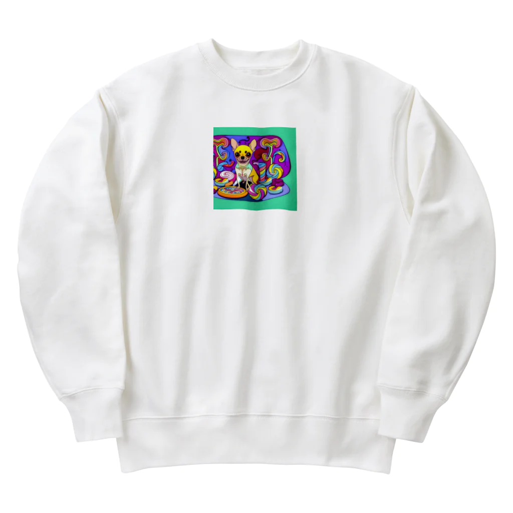 チワワ愛好家ショップのクッキー王国の謎☆チワワの異次元冒険 Heavyweight Crew Neck Sweatshirt