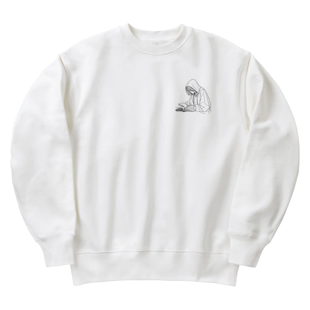 シンプルライフのシンプルライフ　ー読書をする人ー Heavyweight Crew Neck Sweatshirt