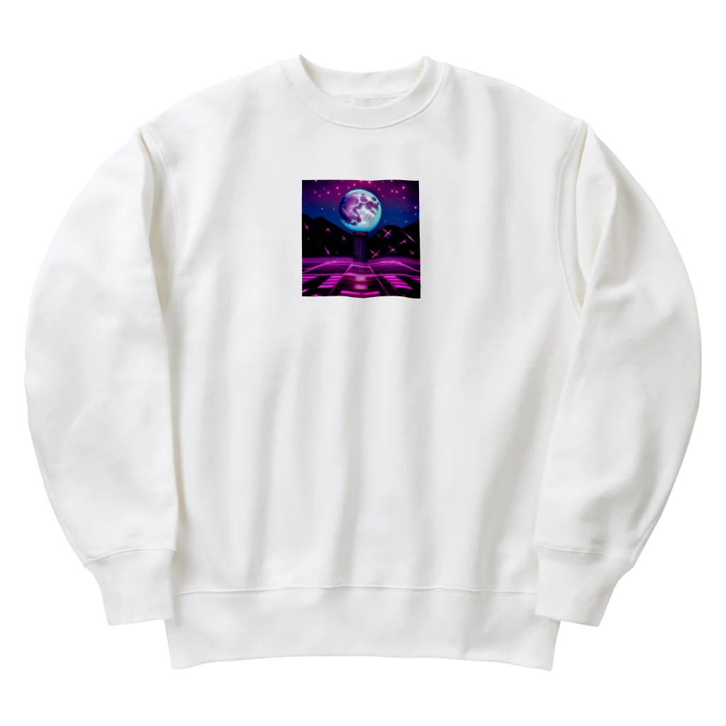 ちょいこげぐらたんの【デジタルムーン】 Heavyweight Crew Neck Sweatshirt