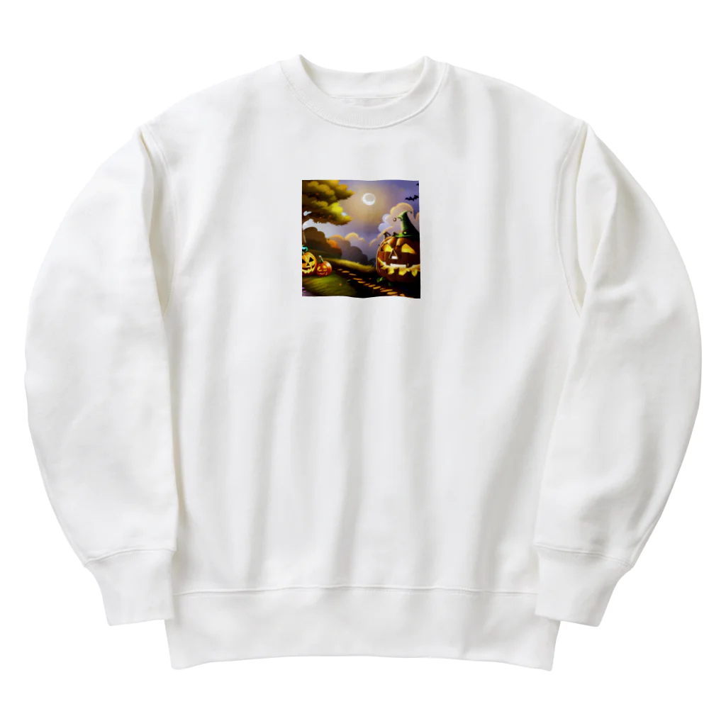 アートとデザインの魔法師けけのハロウィンの日に使えるめちゃ可愛グッズ Heavyweight Crew Neck Sweatshirt