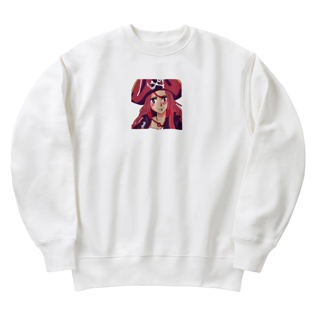 henreの海賊の少女 Heavyweight Crew Neck Sweatshirt