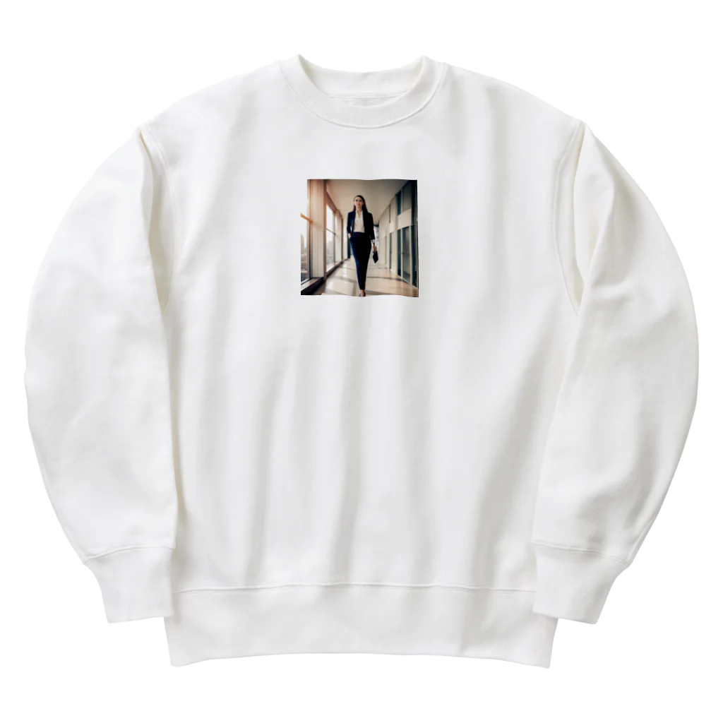 Stylishのアクティブウーマン Heavyweight Crew Neck Sweatshirt