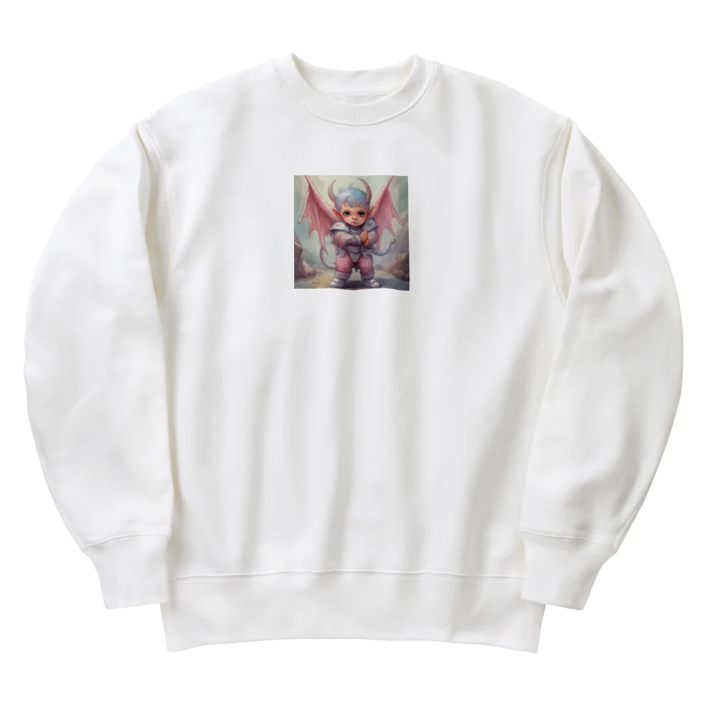 舞七里夜の魔界の子供 Heavyweight Crew Neck Sweatshirt