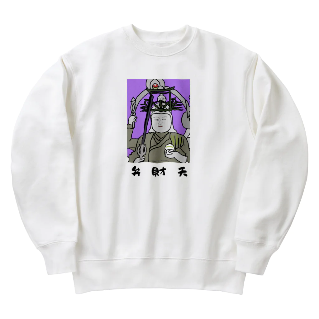 kazu_gの弁財天（切抜きロゴ/淡色グッズ用） Heavyweight Crew Neck Sweatshirt