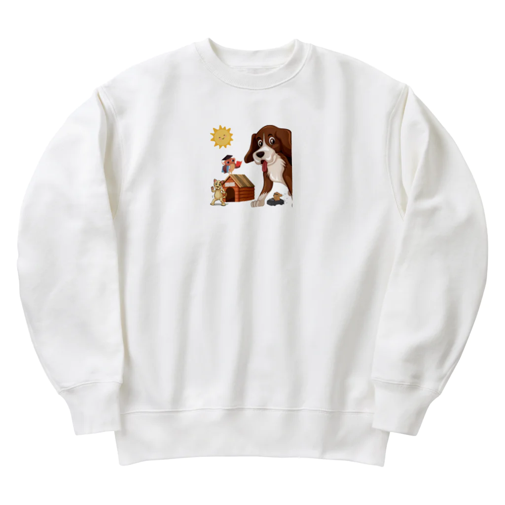 キイロチャンのアニマル学校 Heavyweight Crew Neck Sweatshirt