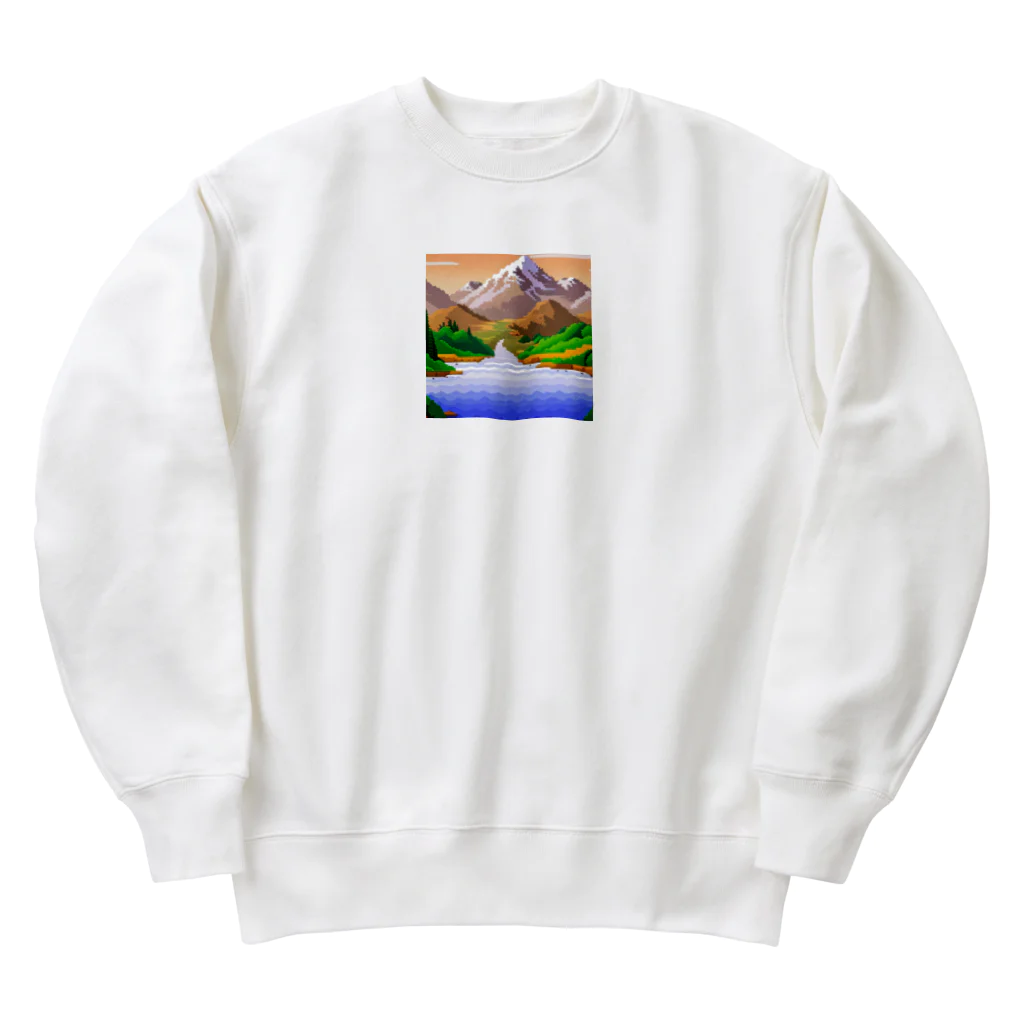 ろよずやのピクセルアート Heavyweight Crew Neck Sweatshirt