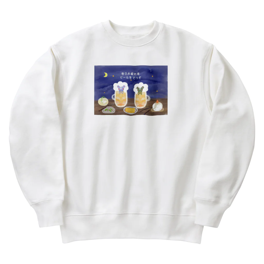 Fille de angeのふぃーゆどぅあんじゅ居酒屋【夜空】 Heavyweight Crew Neck Sweatshirt