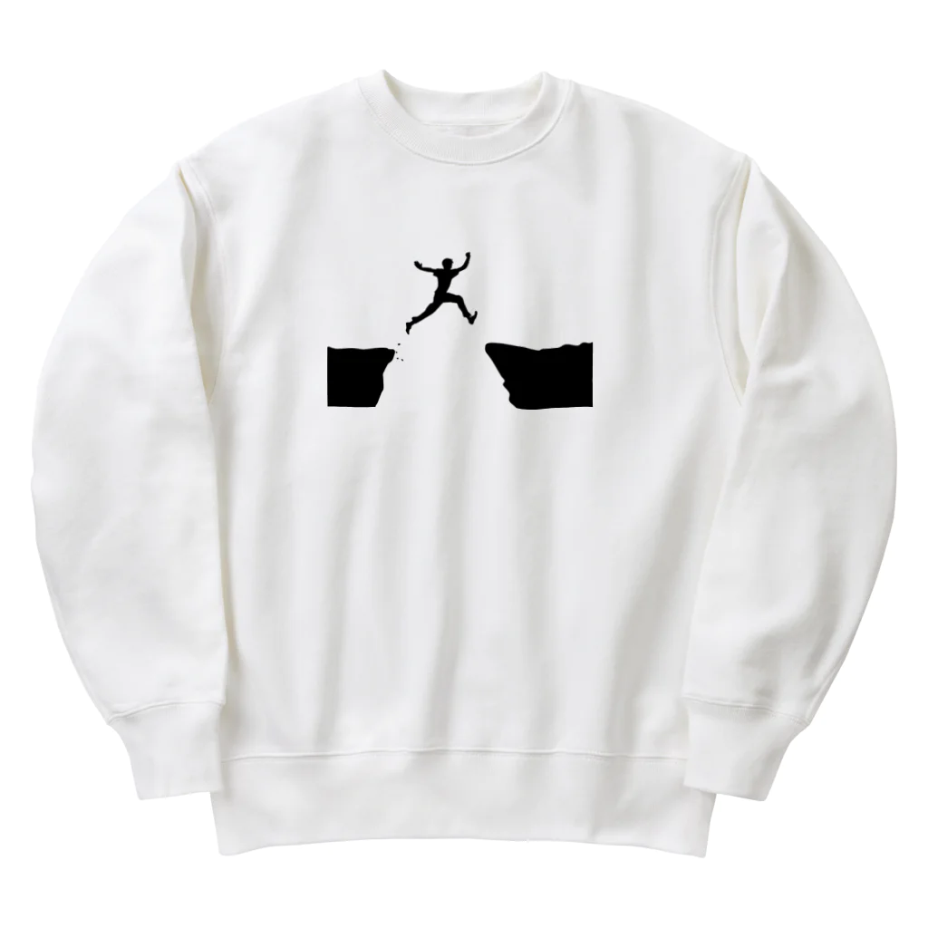 Tentative_Sensationの進め！勇気を持って困難を乗り越える言葉とイラスト Heavyweight Crew Neck Sweatshirt