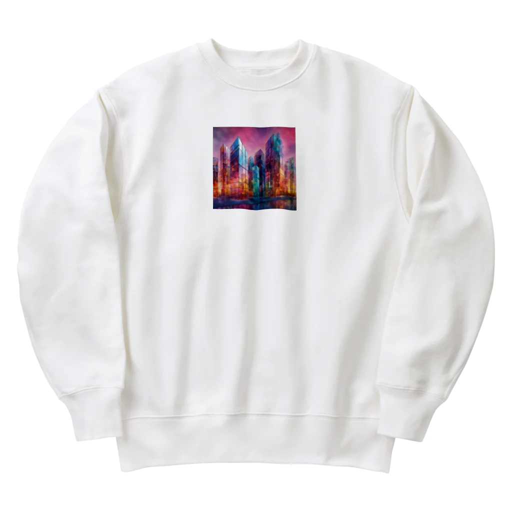 CHOCOLATEAのガラスの街並み Heavyweight Crew Neck Sweatshirt