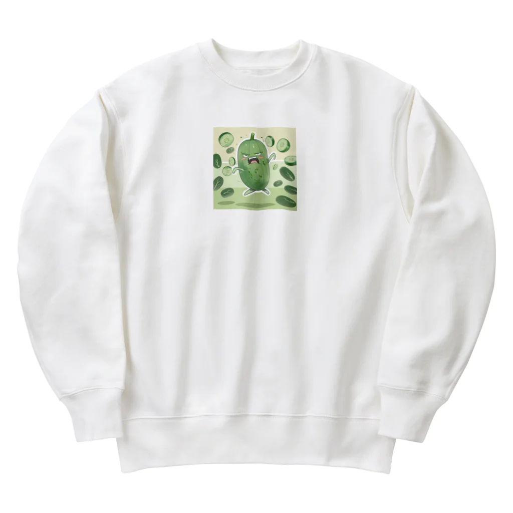 takanori5のアングリーダンシングキューカンバー Heavyweight Crew Neck Sweatshirt