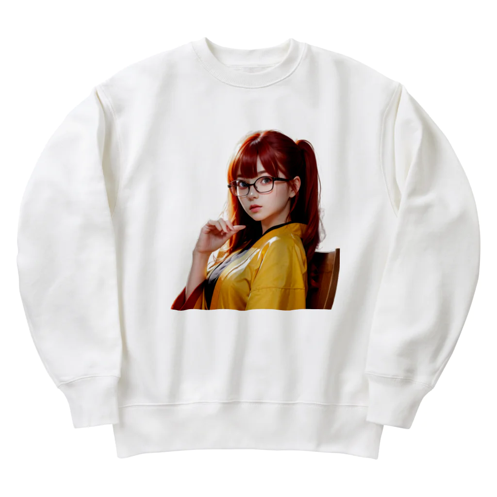 AIデザイングッズ販売　Akiba-treasure（アキバトレジャー）の大正ロマンス　日菜子さん Heavyweight Crew Neck Sweatshirt