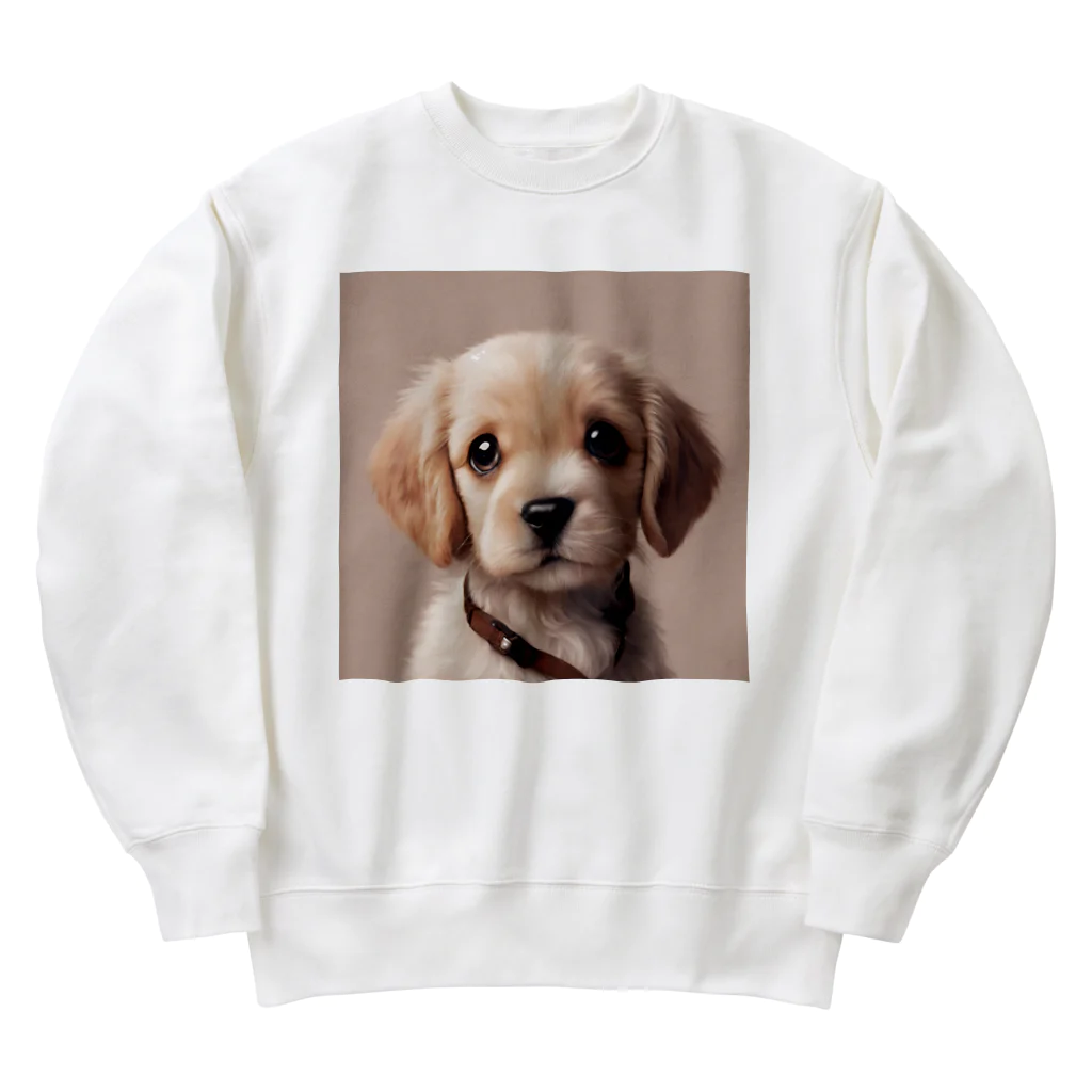 kunkun1048のめちゃカワ犬 Heavyweight Crew Neck Sweatshirt