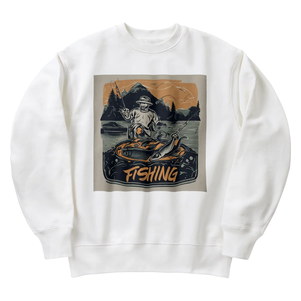 yuu1994 fishingのenjoy fishing yuu1994 Heavyweight Crew Neck Sweatshirt