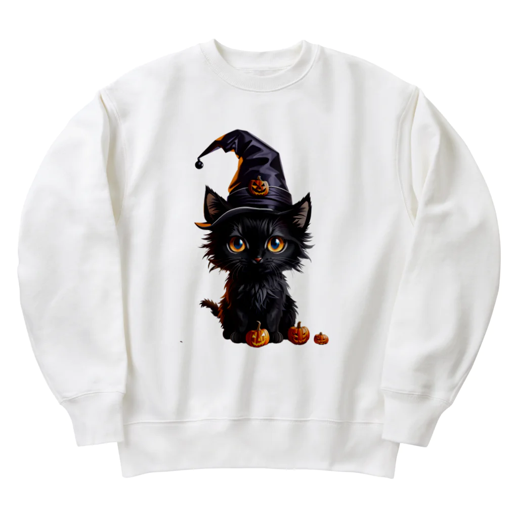 メガグッズの魔女っ子ねこ Heavyweight Crew Neck Sweatshirt