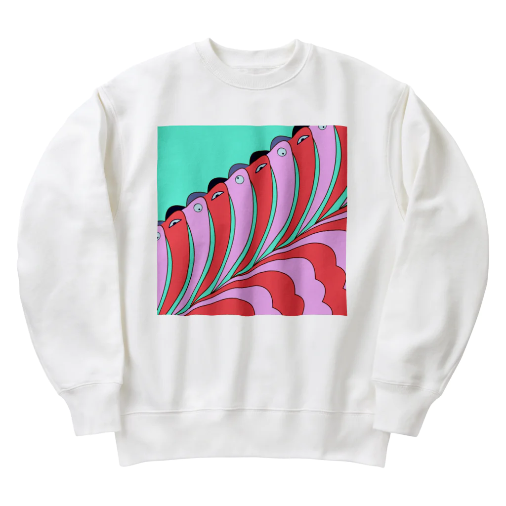 ココから（こーひーまる。）のカラフラミンゴ Heavyweight Crew Neck Sweatshirt