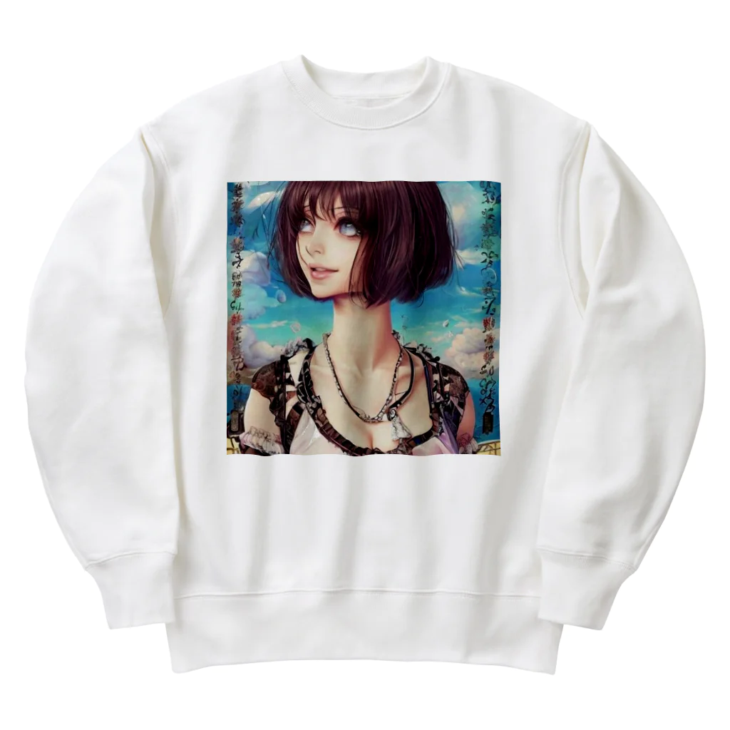 ボンブ映像社の希望に満ちた娘 Heavyweight Crew Neck Sweatshirt