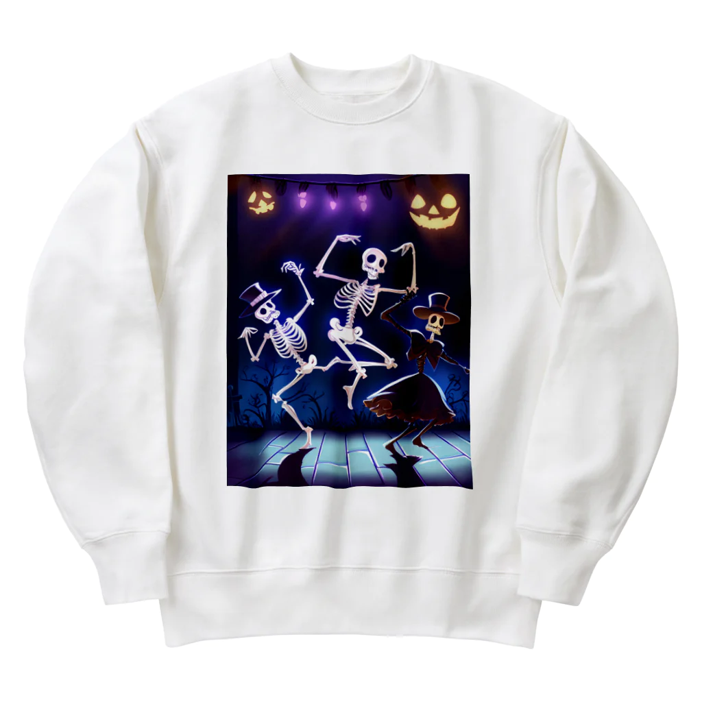 seasun011のハロウィンスケルトンダンス01 Heavyweight Crew Neck Sweatshirt