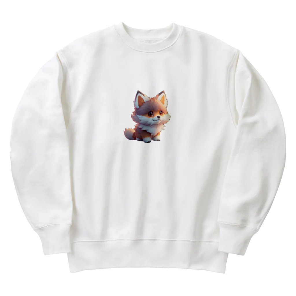 romi-yuのキツネくん Heavyweight Crew Neck Sweatshirt