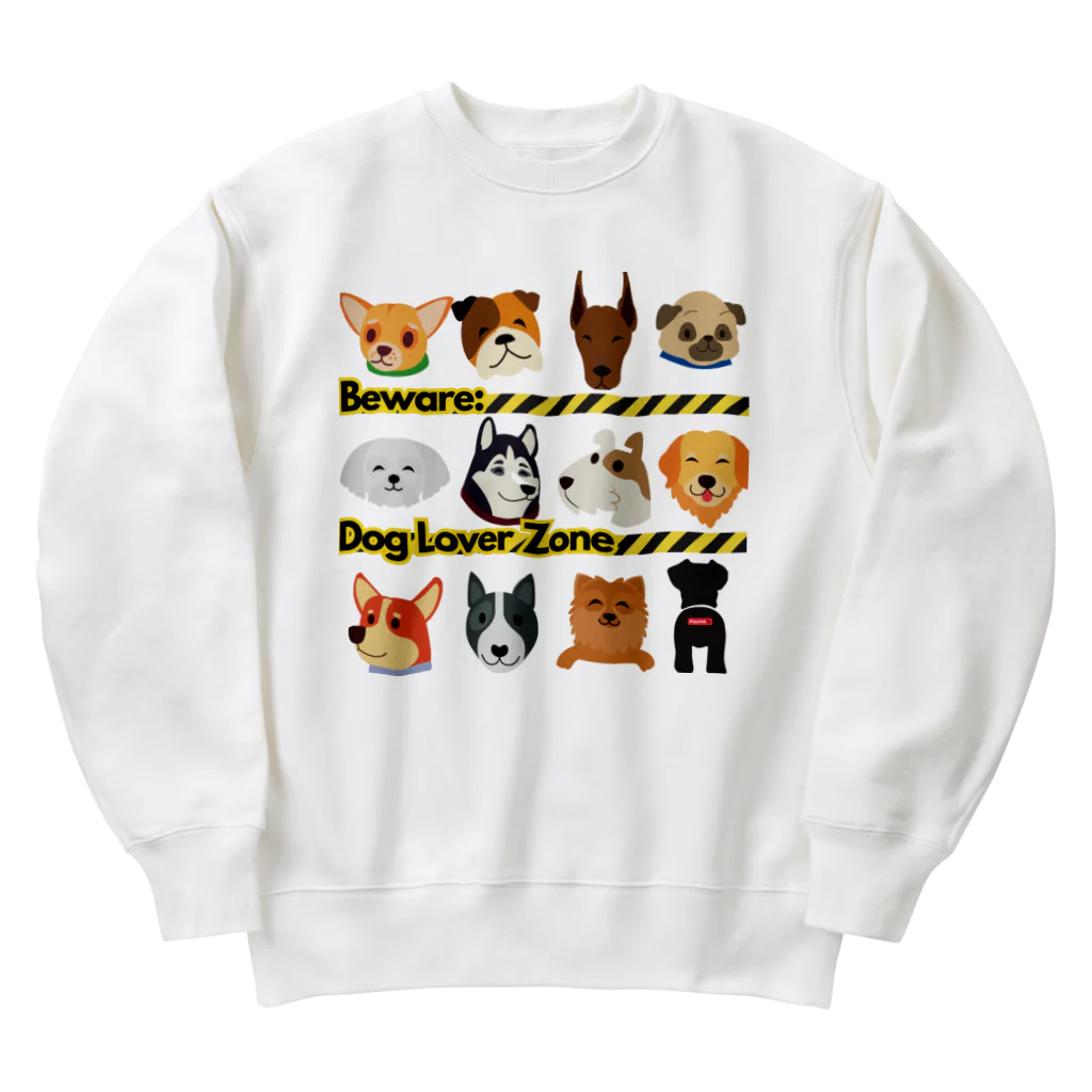 BarkingBeatsのBeware: Dog Lover Zone Heavyweight Crew Neck Sweatshirt