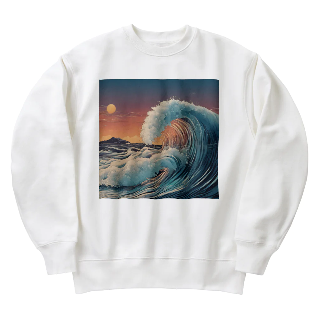 OTRのオシャレな波の画 Heavyweight Crew Neck Sweatshirt