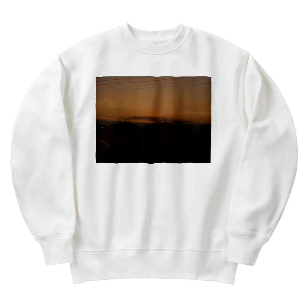 Mi-NtOの夕焼け Heavyweight Crew Neck Sweatshirt