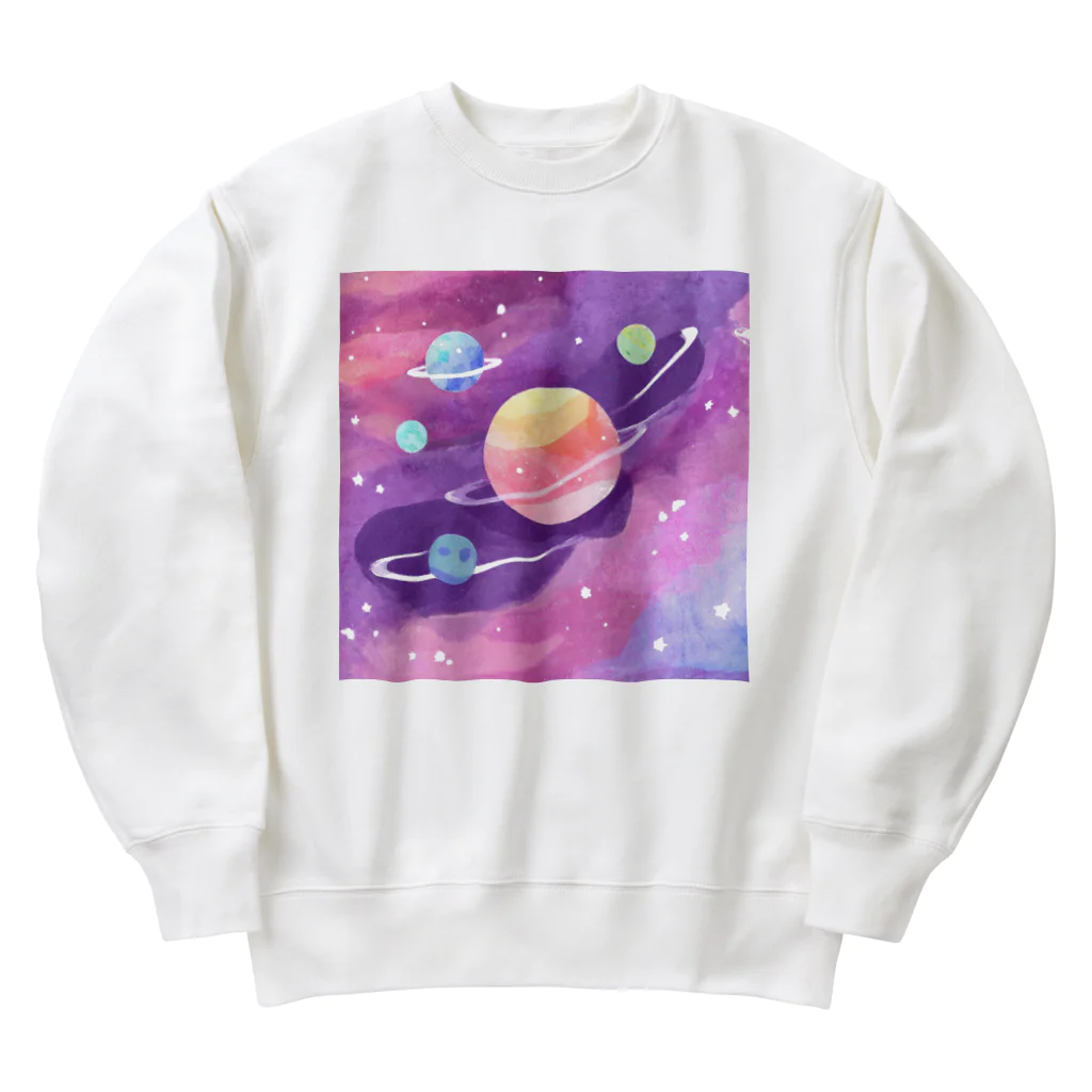 人生を笑いに変えるアートの宇宙のパワーを感じて Heavyweight Crew Neck Sweatshirt