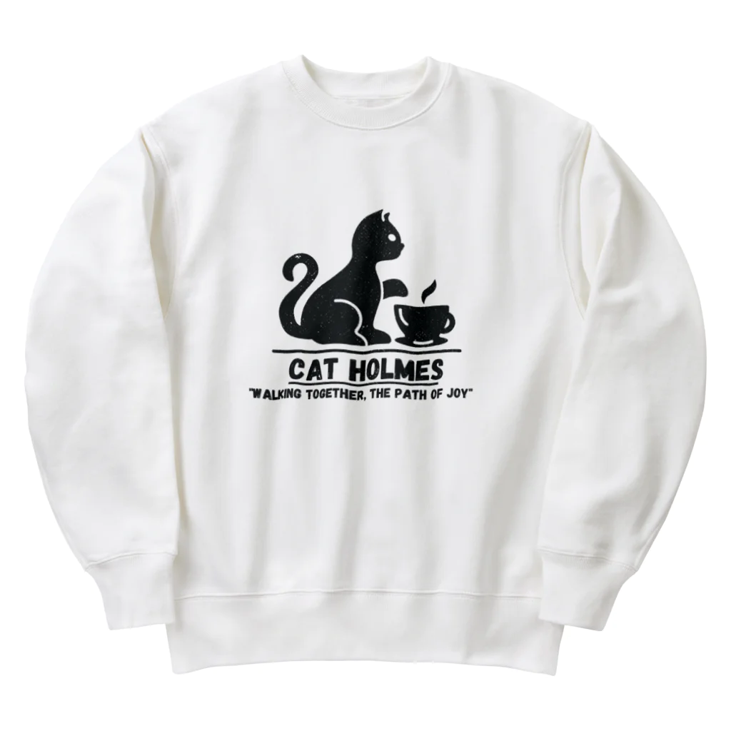  cat Holmesのdaily life at home Heavyweight Crew Neck Sweatshirt