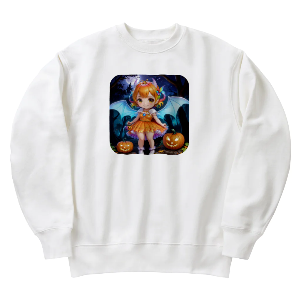 NexDreamの妖精のハロウィンフェス（かぼちゃ） Heavyweight Crew Neck Sweatshirt