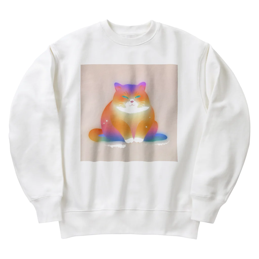 aoking_のグラデーション猫 Heavyweight Crew Neck Sweatshirt