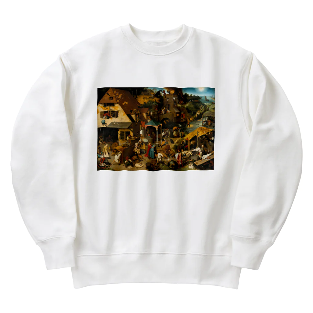 世界美術商店のネーデルラントの諺 / Netherlandish Proverbs Heavyweight Crew Neck Sweatshirt