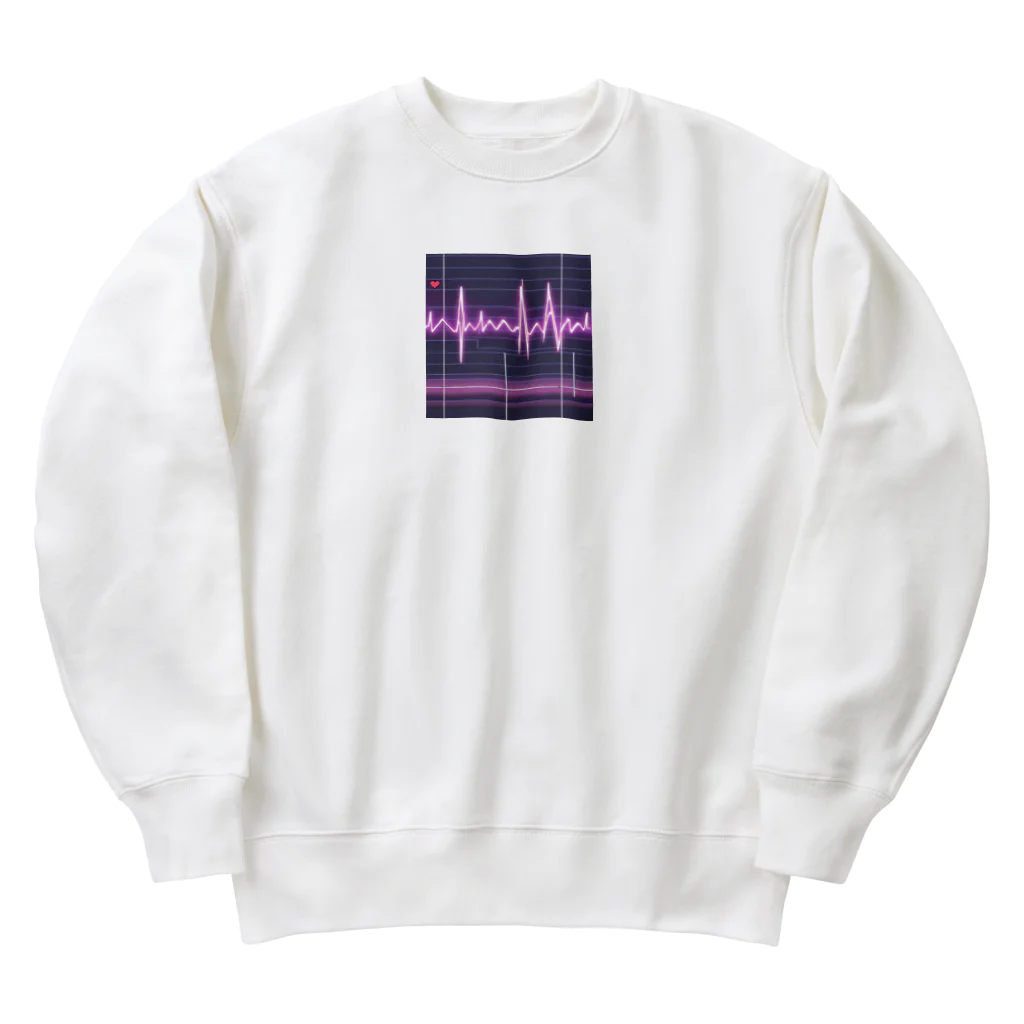 mustyのかっこいい心電図波形 Heavyweight Crew Neck Sweatshirt