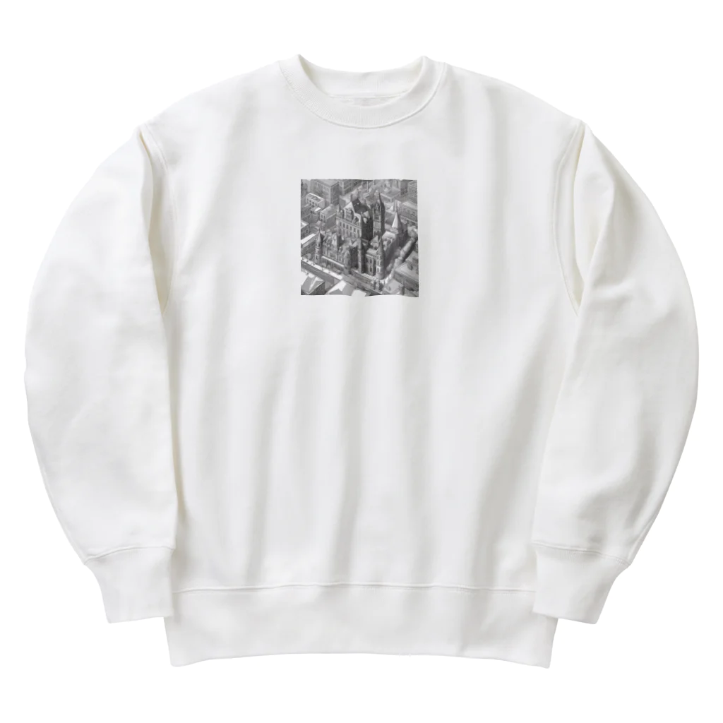 YoMiTの有名な観光スポットイメージ画像：ケベックシティ（カナダ、ケベック州） Heavyweight Crew Neck Sweatshirt