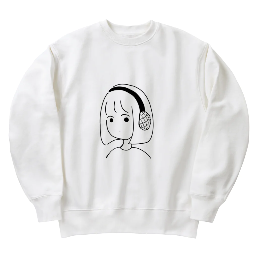 ﾏﾕﾒのヘッドパン女子 Heavyweight Crew Neck Sweatshirt