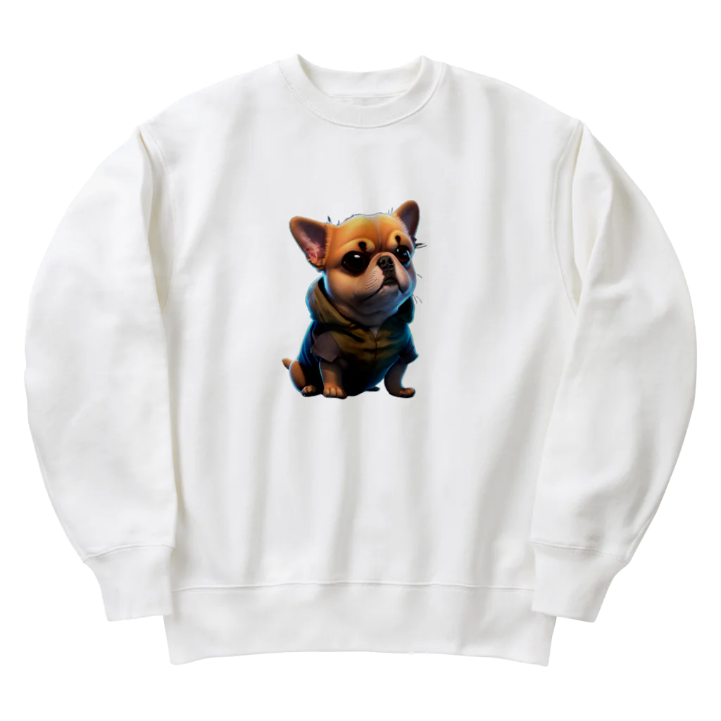 ブサかわフレンズのぶさかワン🐶 Heavyweight Crew Neck Sweatshirt