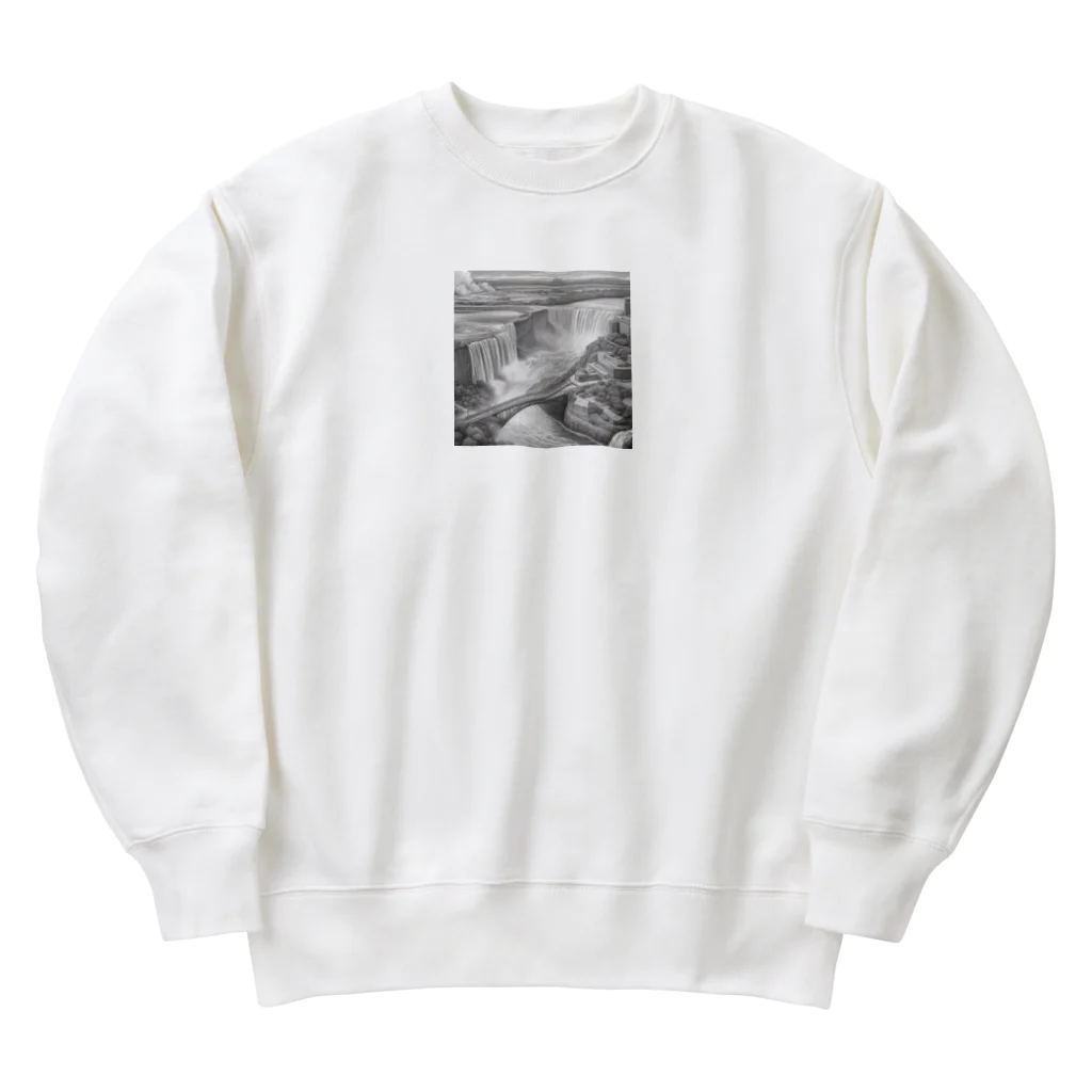 YoMiTの有名な観光スポットイメージ画像：ニアガラの滝（アメリカ、カナダ） Heavyweight Crew Neck Sweatshirt