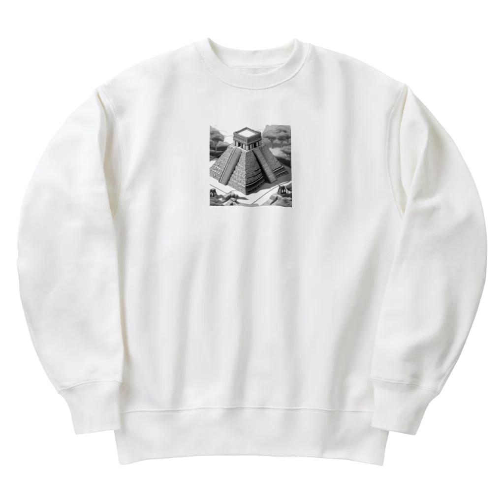 YoMiTの 有名な観光スポットイメージ画像：チチェン・イッツァ（メキシコ） Heavyweight Crew Neck Sweatshirt