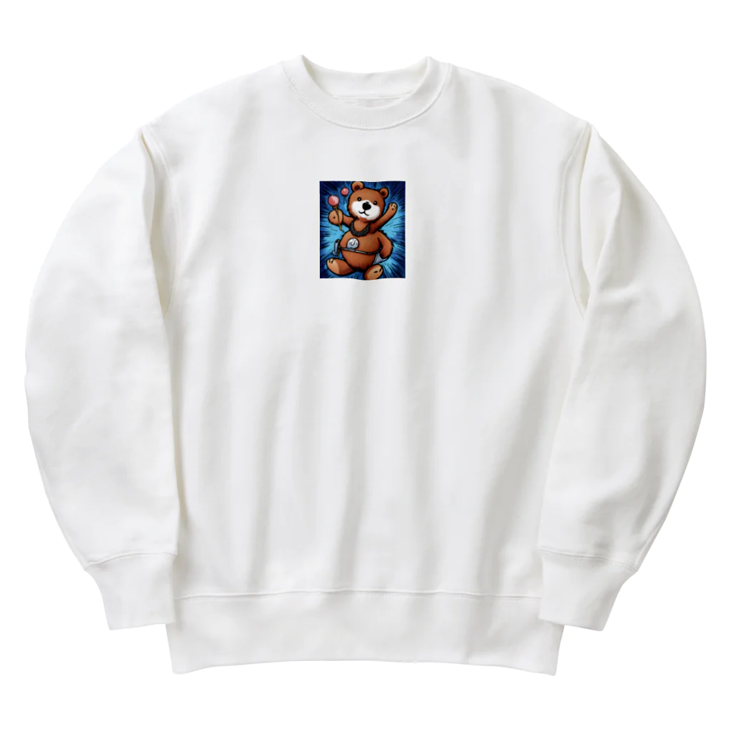 ちょい悪なクマさんのヒップホップなクマさん Heavyweight Crew Neck Sweatshirt