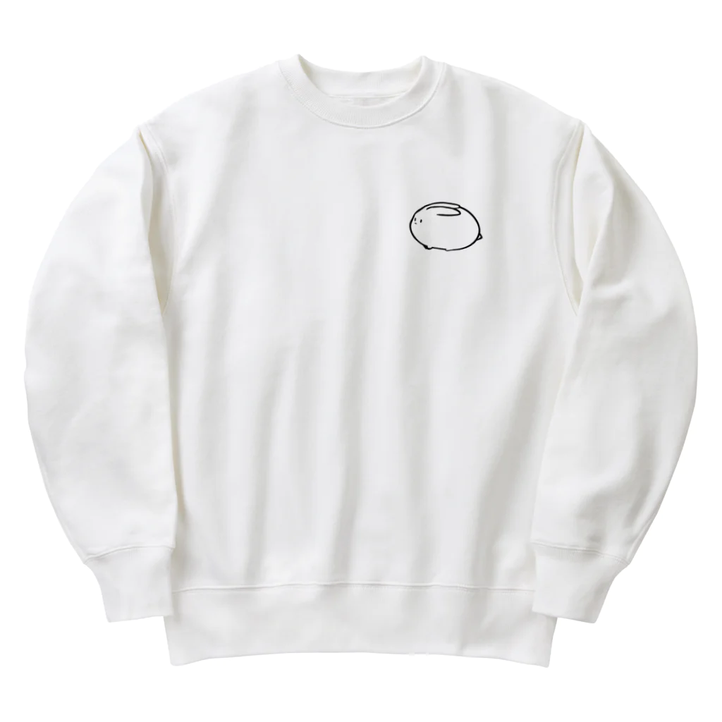 yakumo_penguinのぺたみみうさぎ Heavyweight Crew Neck Sweatshirt