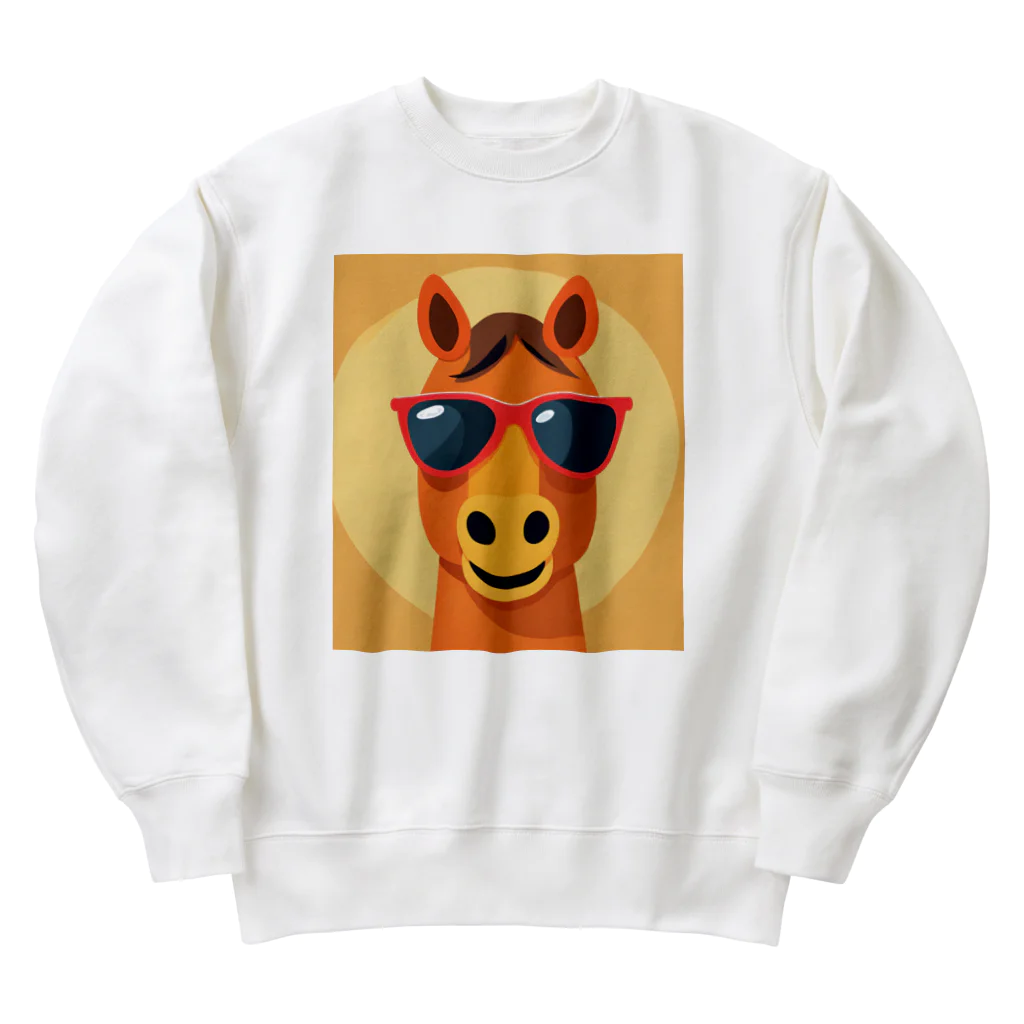 DAIMAZIN ～大魔神～のサングラスとヒヒー君・セカンド Heavyweight Crew Neck Sweatshirt