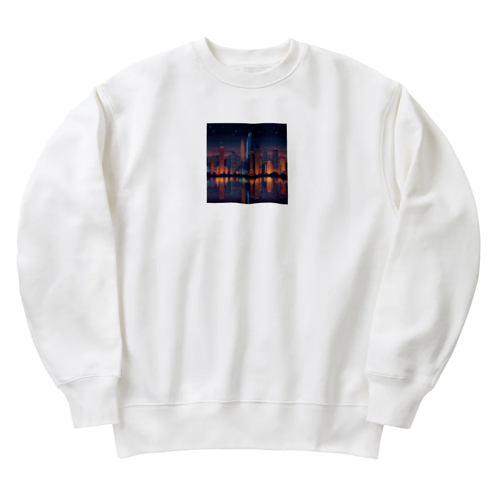 pinopiyo08の夜景 Heavyweight Crew Neck Sweatshirt