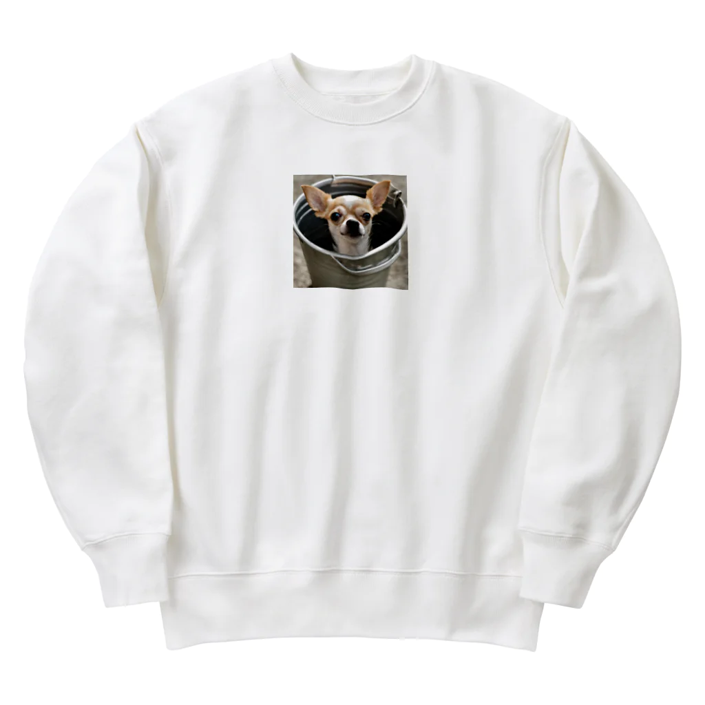 xdaのバケツに入ったチワワ Heavyweight Crew Neck Sweatshirt