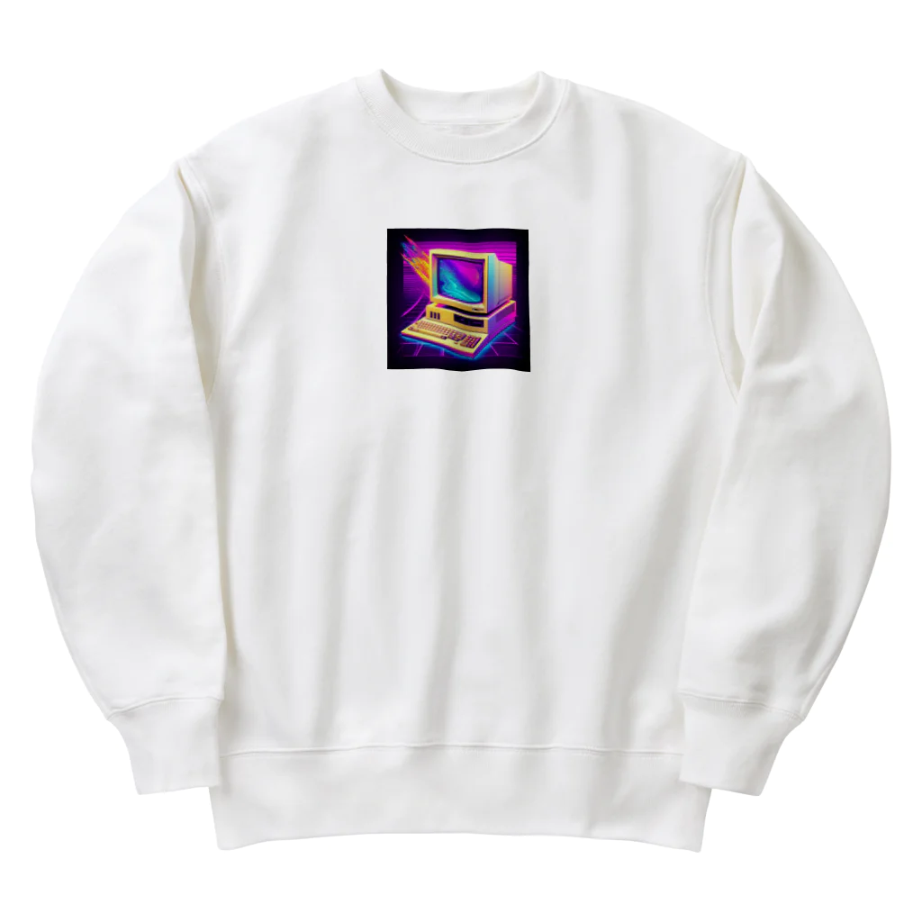 ワンダーワールド・ワンストップの90年代のコンピューター Heavyweight Crew Neck Sweatshirt