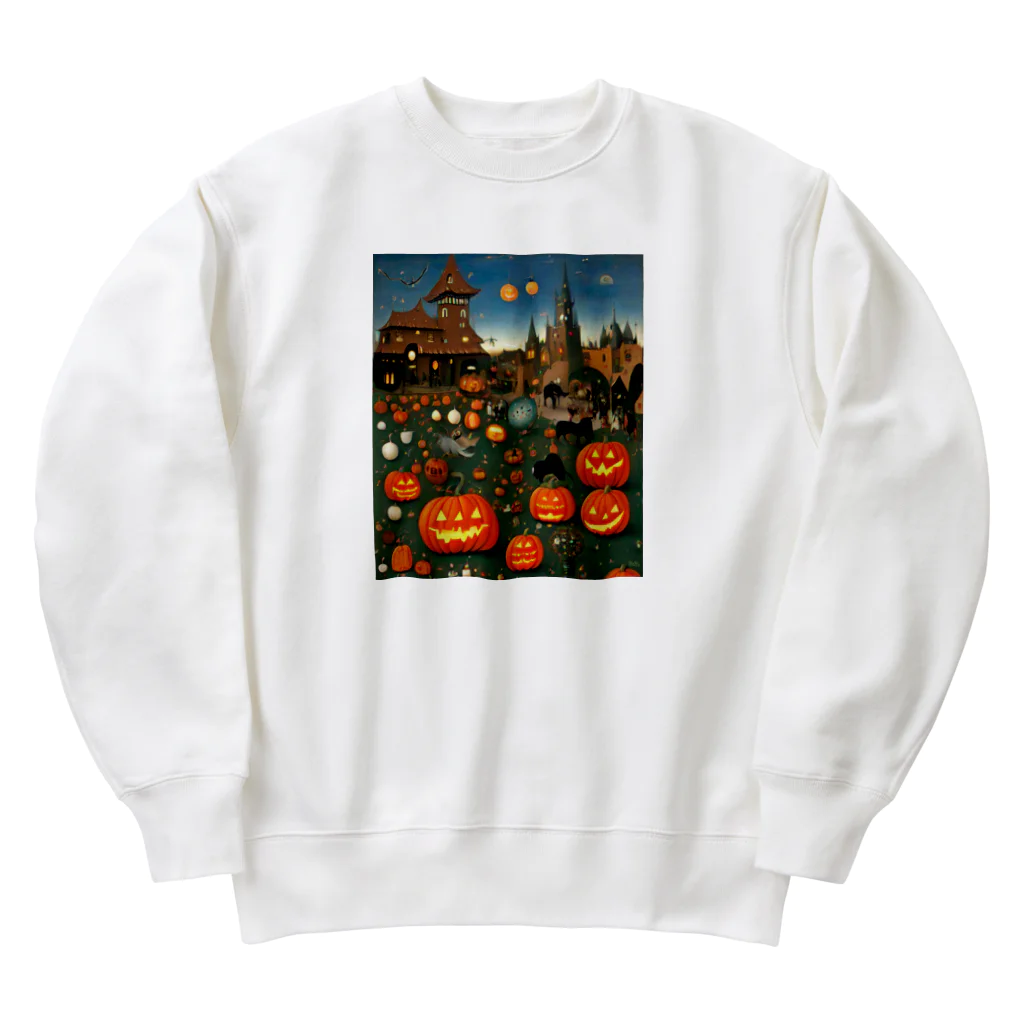 waffle2000のハロウィン風景 Heavyweight Crew Neck Sweatshirt