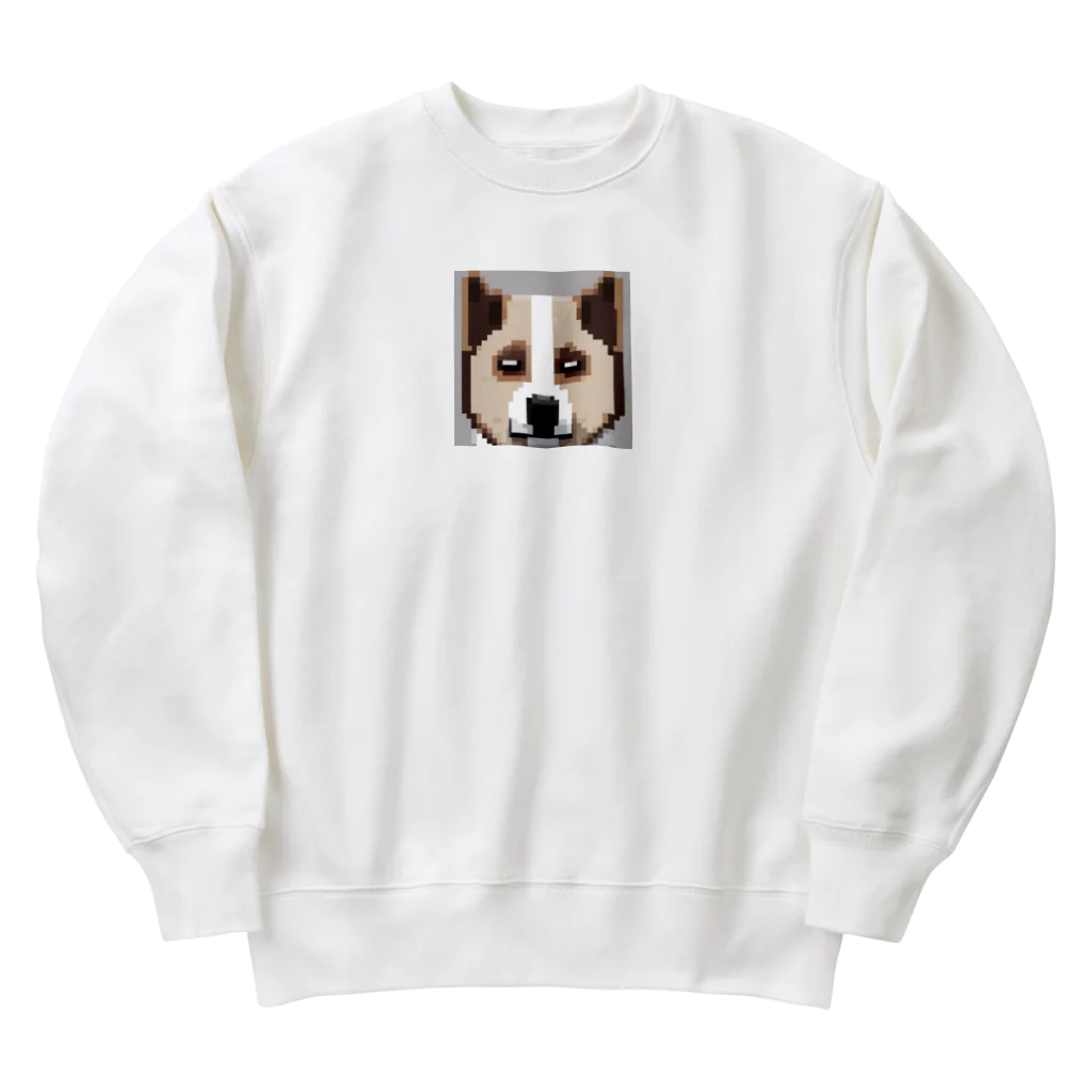 たるほのお店のピクセルアートのかわいい秋田犬 Heavyweight Crew Neck Sweatshirt