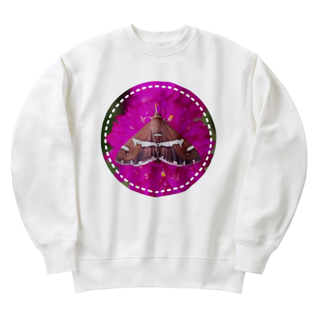 ニムニムのお部屋のシロオビノメイガ Heavyweight Crew Neck Sweatshirt