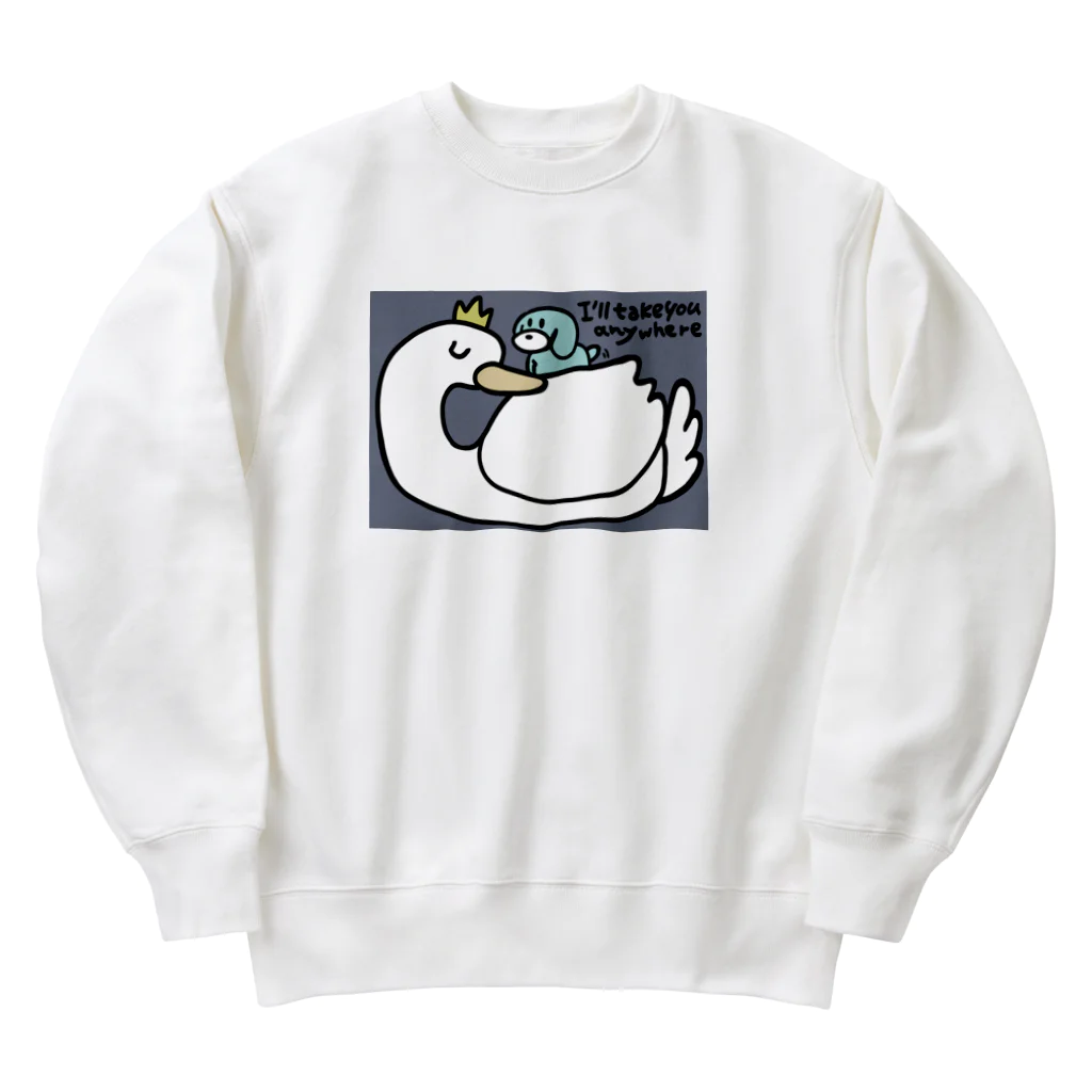 千代紙商店のどこにでも連れていくよ Heavyweight Crew Neck Sweatshirt