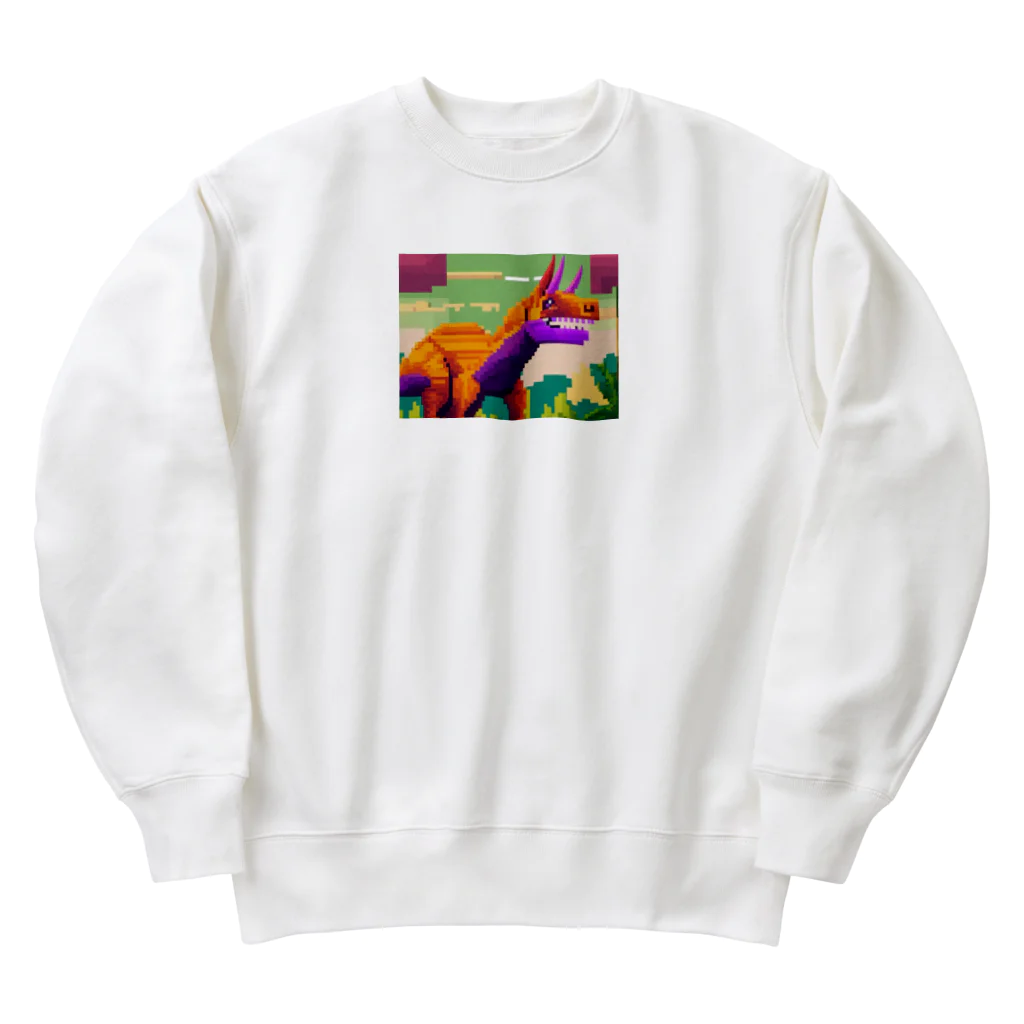 iikyanの恐竜㉓ Heavyweight Crew Neck Sweatshirt