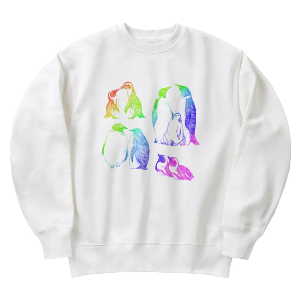 縁-yukari-のカラフルペンギン Heavyweight Crew Neck Sweatshirt